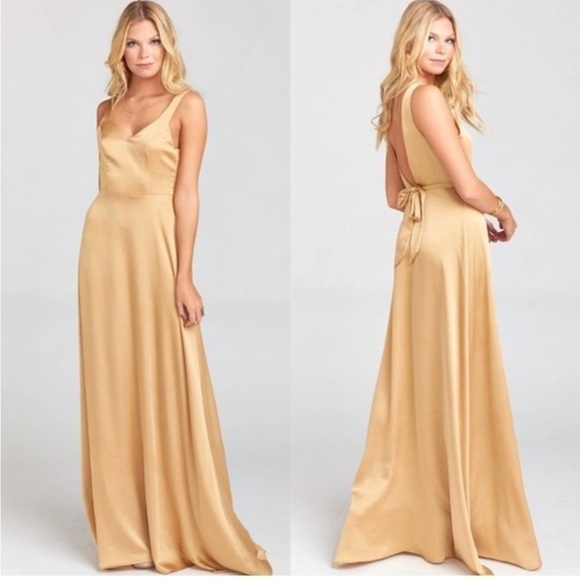 Show Me Your MuMu Dresses & Skirts - NWT Show Me Your Mumu Jenn Maxi Dress True Gold xs